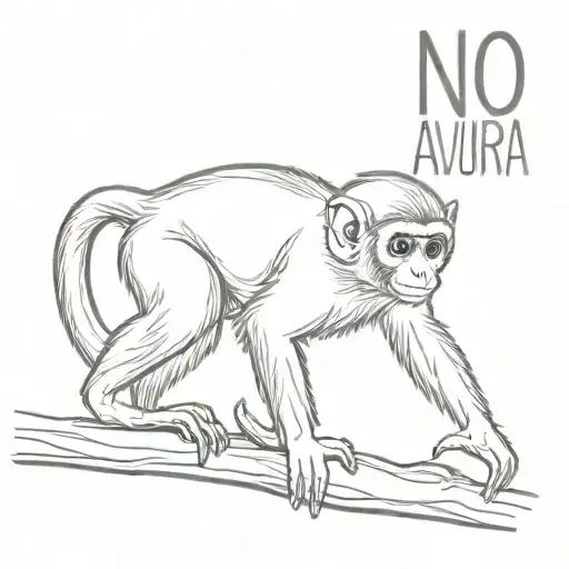 A Squirrel Monkey With The Text No Avere Paura