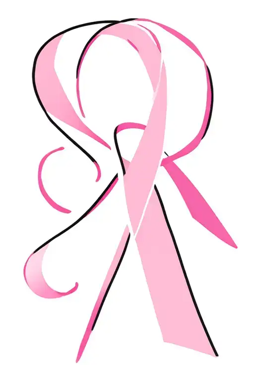 Breast Cancer Ribbon And Letter R Subtly Incorporated