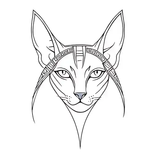 Bastet Egyptian Goddess Head