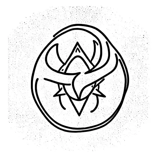 Trebol Of Good Luck Inside Of The Circle Of Life