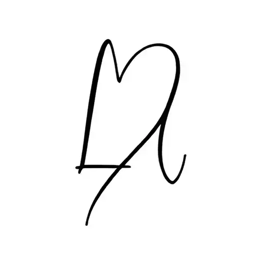 Script Initial L And A Heart Shape