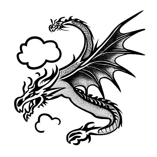 Book With Dragon And Flowers