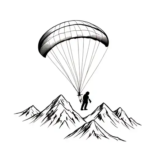 Father Daughter Paragliding Mountains