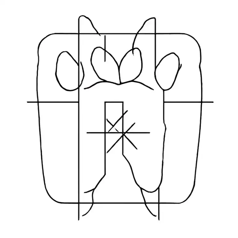 Cross Flag Paw Print