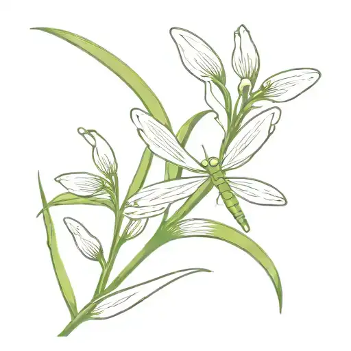 Snowdrop Dragonfly Flower Vine
