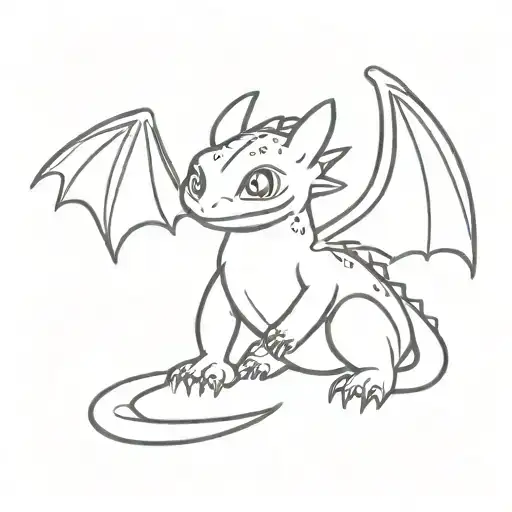 Cute Realistic Toothless Dragon