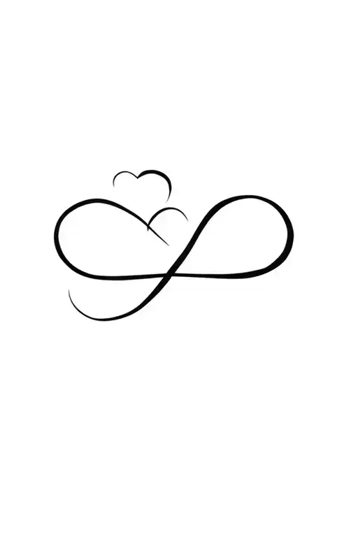 Infinity Symbol With Heart And Family