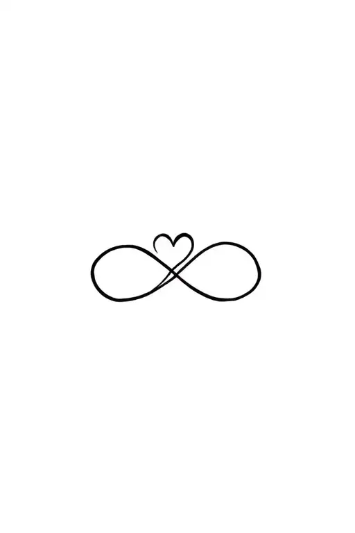 Infinity Symbol With Heart And Family