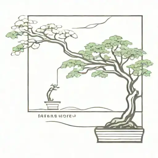 Bonsai Tree In A Square