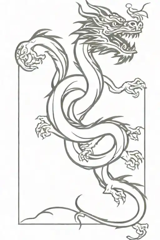 Chinese Dragon With Hidden