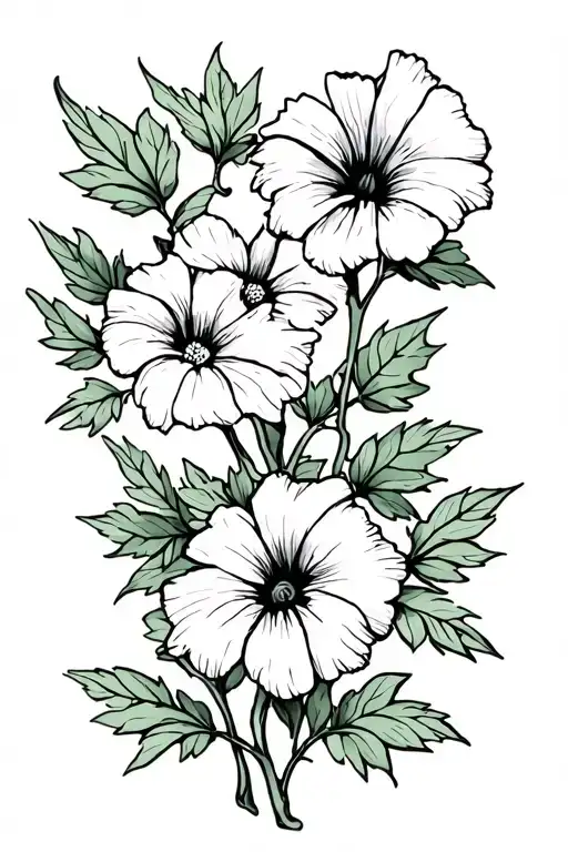 Morning Glory And Aster Vine