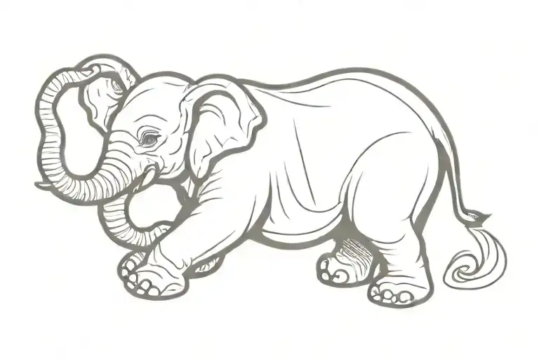 Baby Elephant Sitting