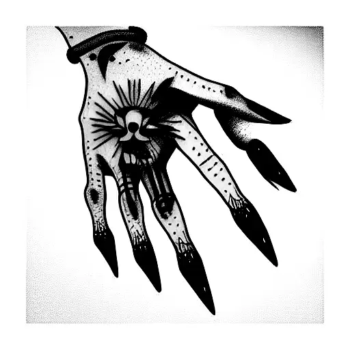 Demon Hand Long Nails