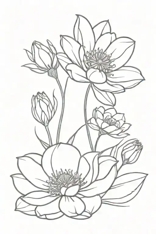 Cosmos And Water Lily Flower