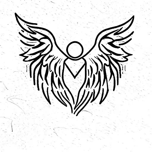 Motorcyclist With Angel Wings
