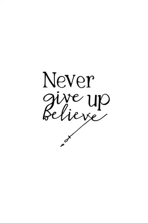 Never Give Up Believe