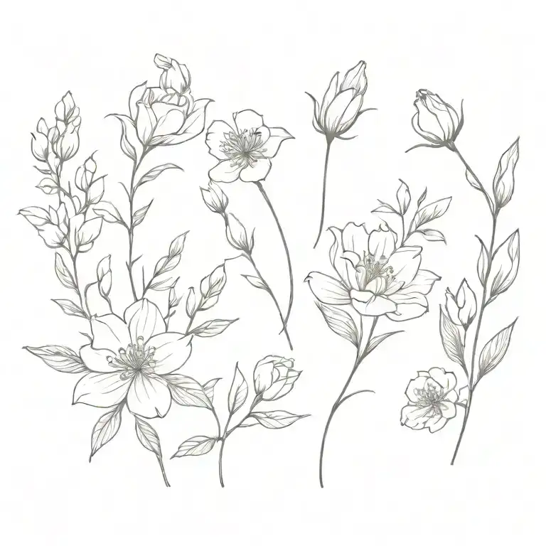 February May August October November Birth Flower Bouquet