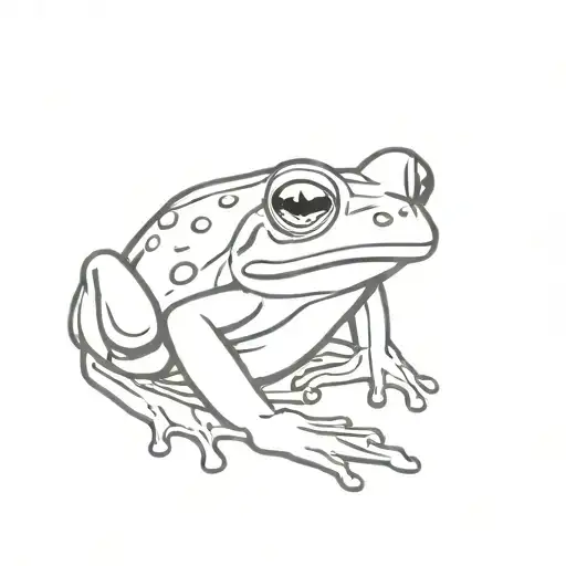 Majestic Frog Facing Straightforward