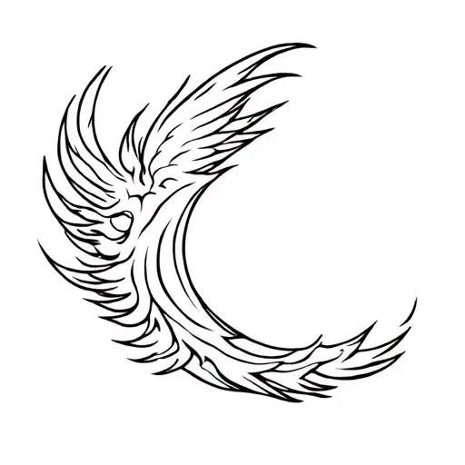 Angel Made Of Flame Rising Sun