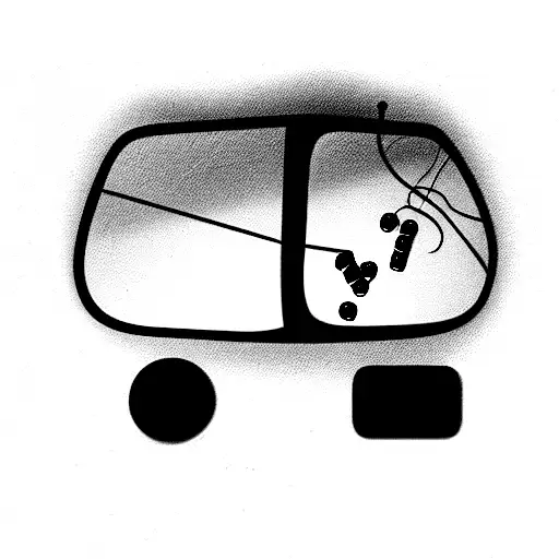 Car Rearview Mirror With Dice Hanging