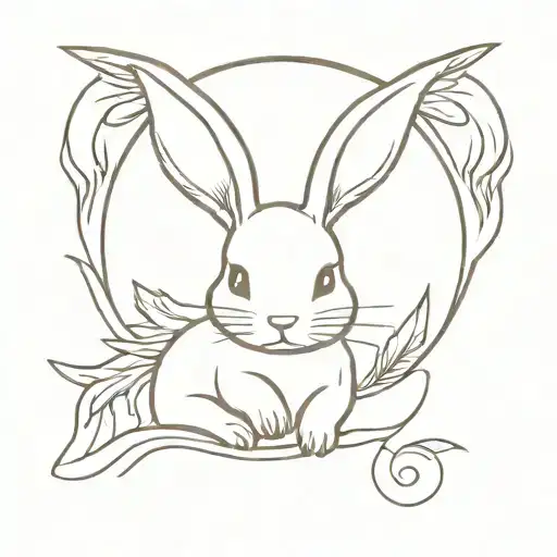 Small Bunny With Angel Wings And Halo