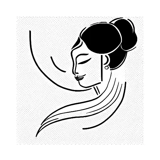 Burmese Inspired Thin Lines Tattoo Showing Strength Courage And Perseverance