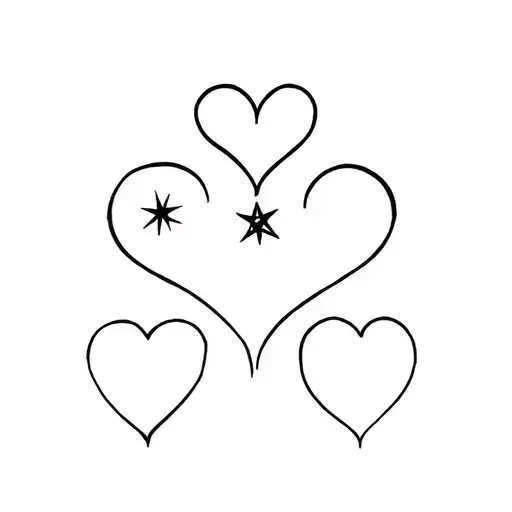 Three Hearts With Sun Moon Star