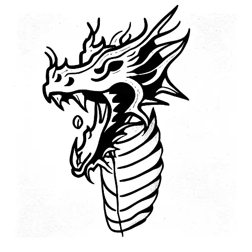 Dragon Head Facing Front