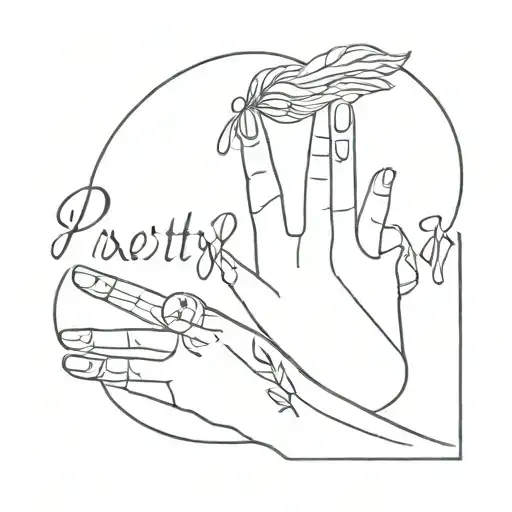 Pretty Boy Text Tatoo With Hand And