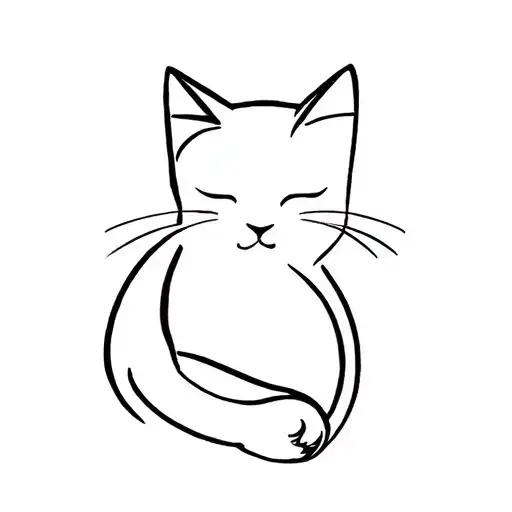 Cat Silhouette Surrounded