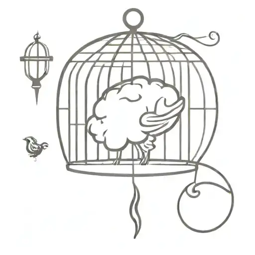 Human Brain In A Bird Cage