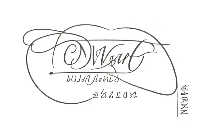 Roman Date With Name Written