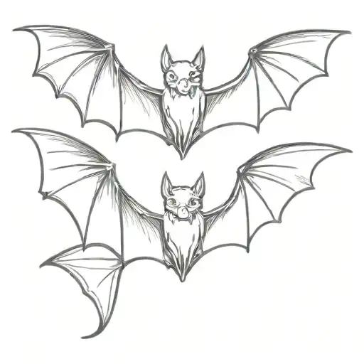 Bat Flying With One Ear An E And The Other Ear An A