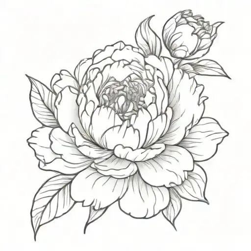 Peony Fine Line Mirrored