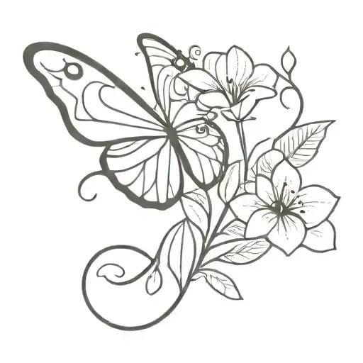 Flower Butterfly Wing