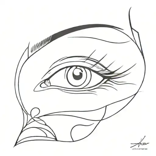 Minimalist Line Eye Woman