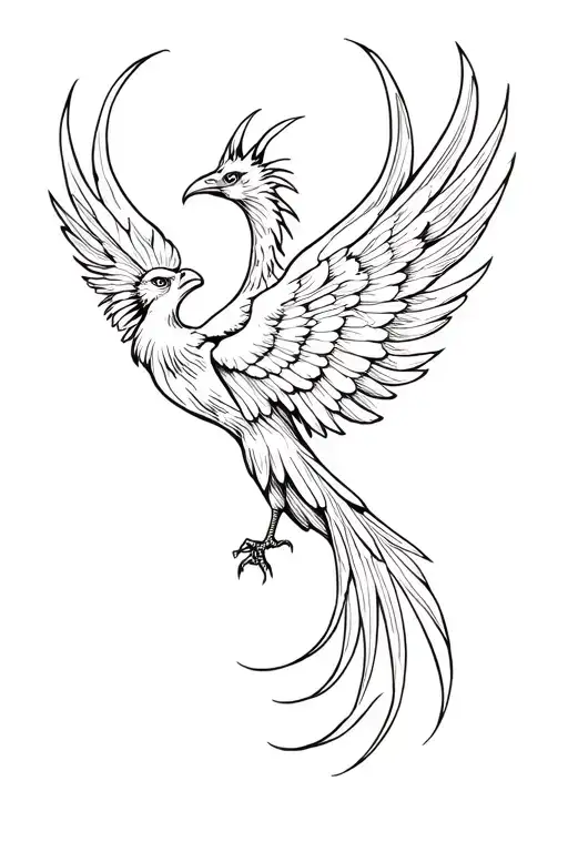 Phoenix With Outstretched Wings