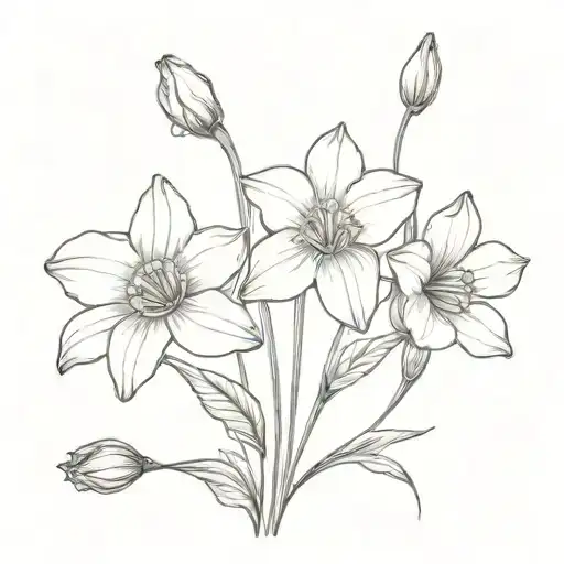 Birth Flowers Daffodil And Morning Glory