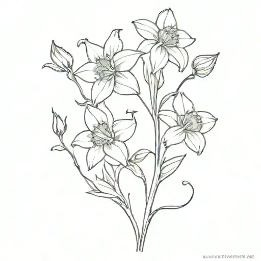 Birth Flowers Vine Daffodil And Morning Glory