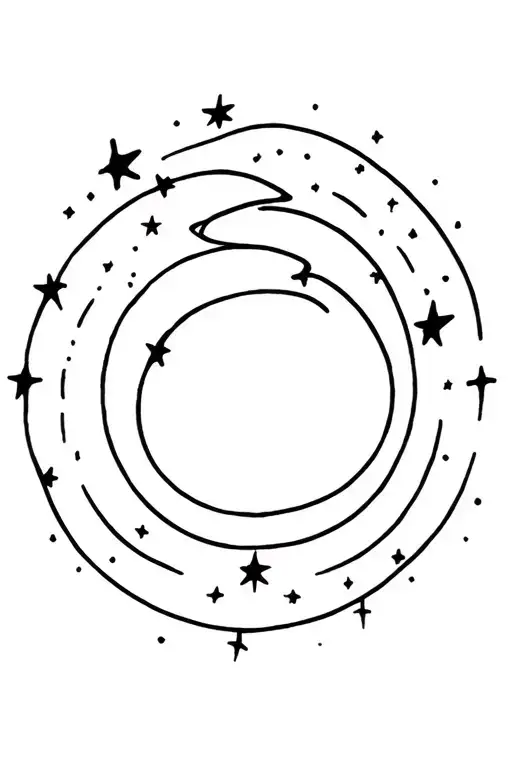 Phases Of The Moon Surrounded By Stars