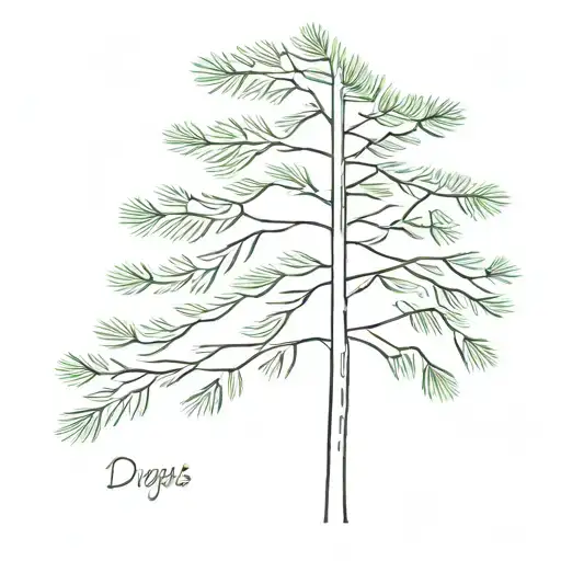 Dougals Fir Tree With O Behind It