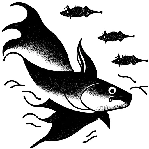 Fisherboat Fishing Underwater Mythical Animal