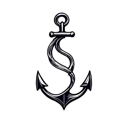 Anchor With Letter S