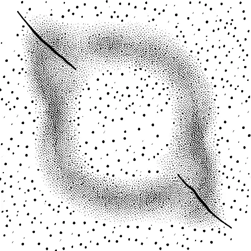 Random Sized Dots In A Line