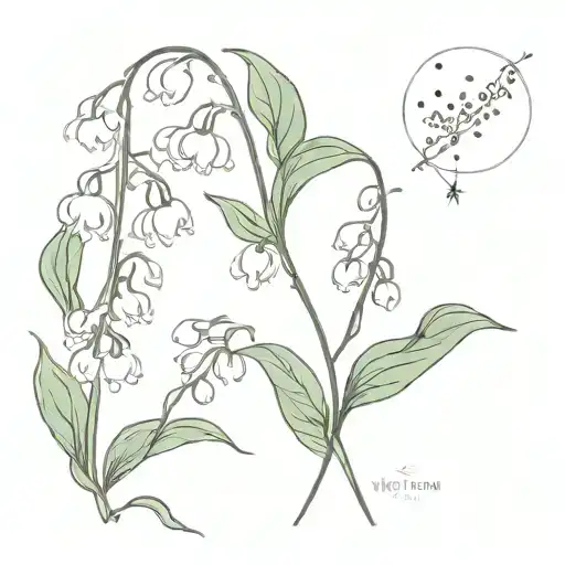 Fine Line Lily Of The Valley With Virgo And Gemini Constellation