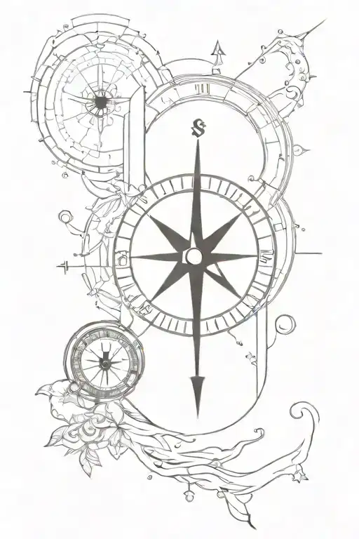 Compass With Clock