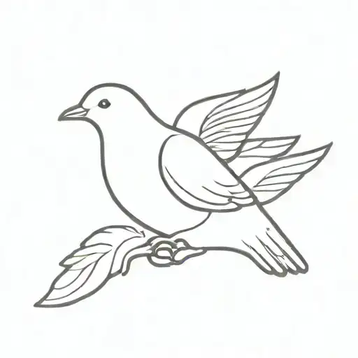 Sleeping Dove Minimalistic