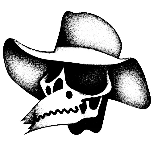 Skull Cowboy Hat Flowers