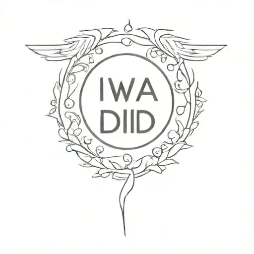 Thin Dainty Tattoo That Says I Was And He Did