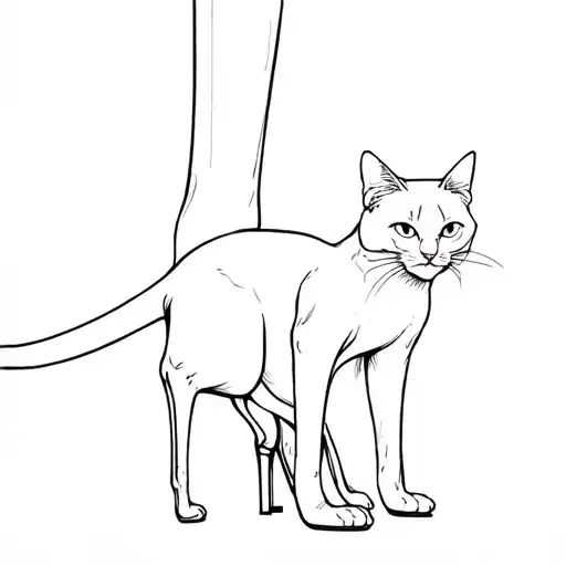 Sexy Cat Wearing High Heels